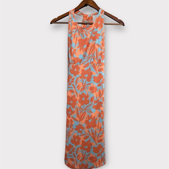 prAna Jewel Lake Dress in Faded Poppy Bloom Size Medium Built in Bra Athletic - Picture 2 of 8